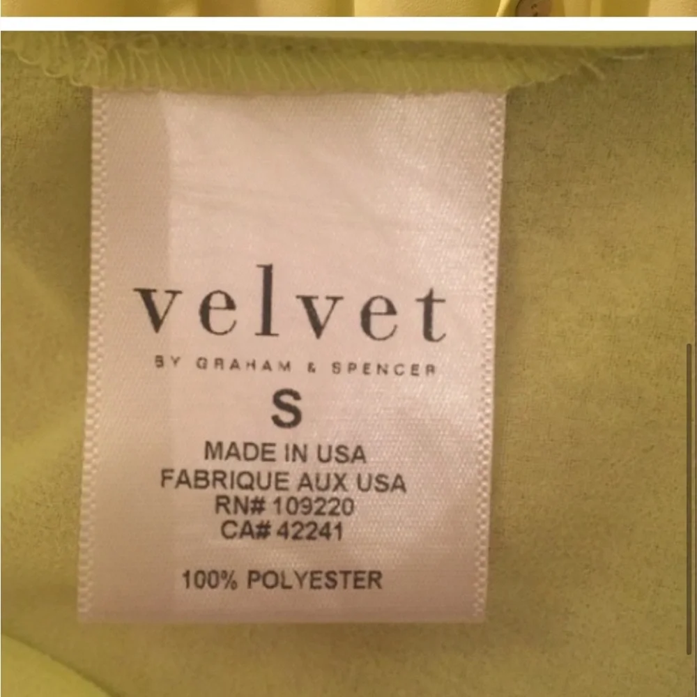 Velvet the brand sheet yellow button up - Picture 4 of 6